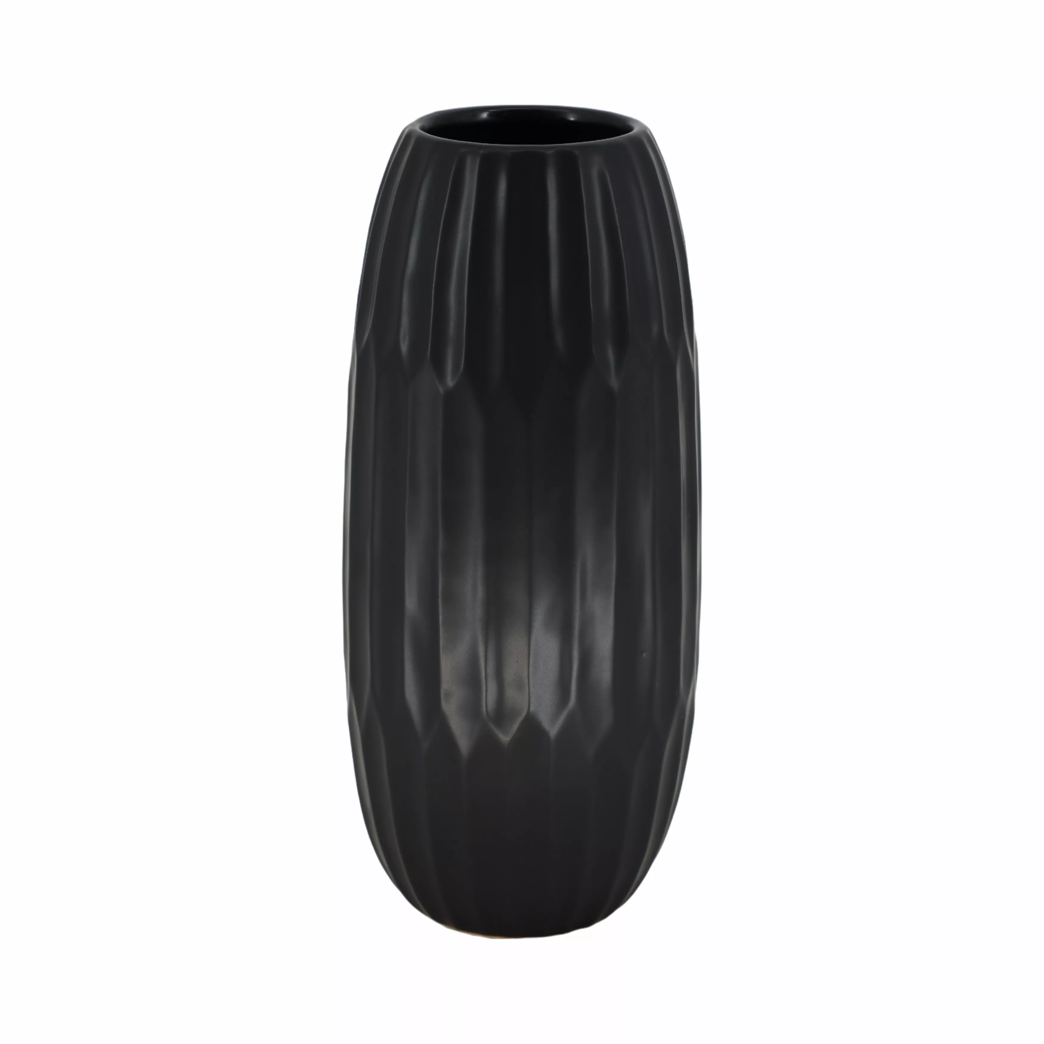 Ceramic 16" Vase, Black