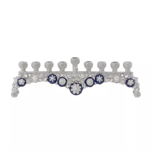 Charisma Blue & White Menorah by Olivia Riegel