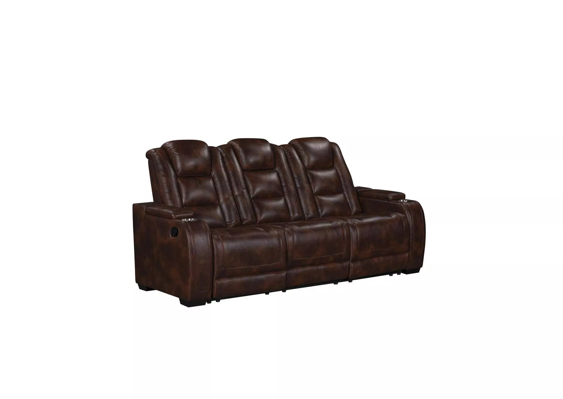 CHESTER RECLINING SOFA - BROWN
