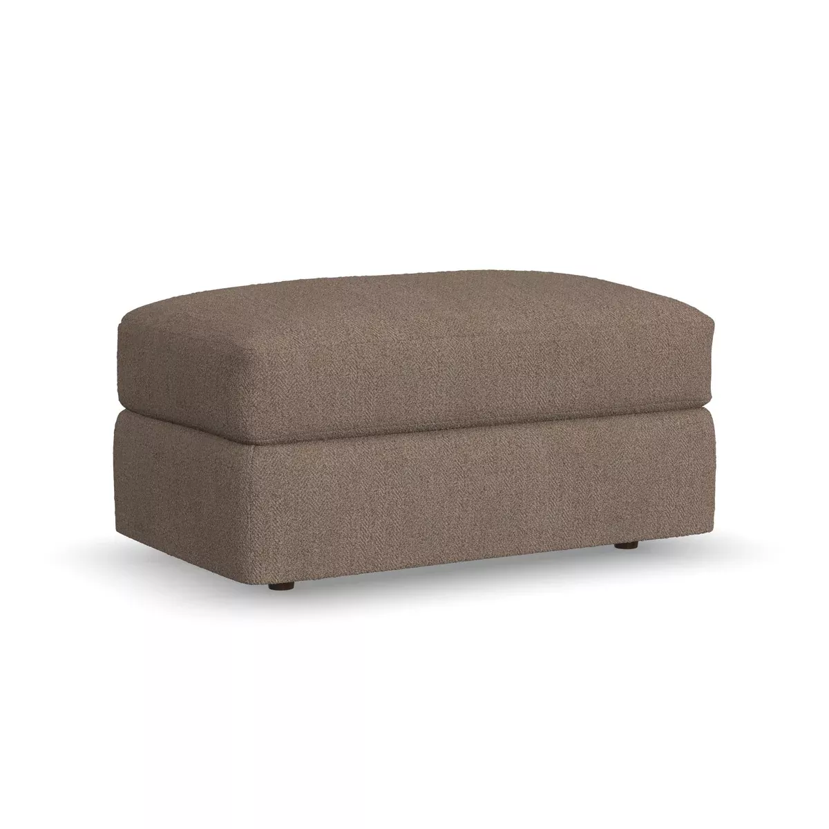 Chevy - Fabric Ottoman Pouf - Brown