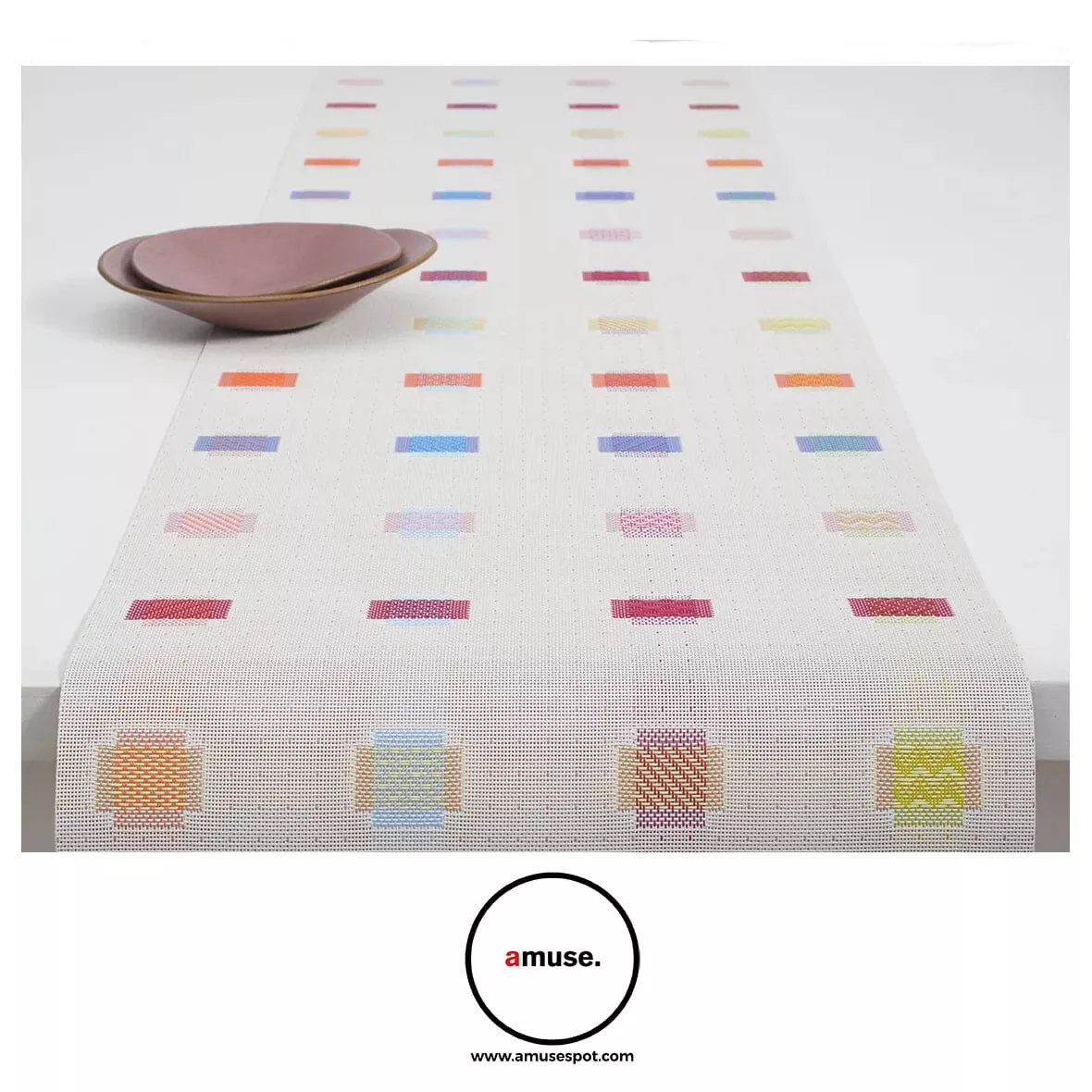 Chilewich: Sampler Woven Vinyl Table Runner,14" x 72"