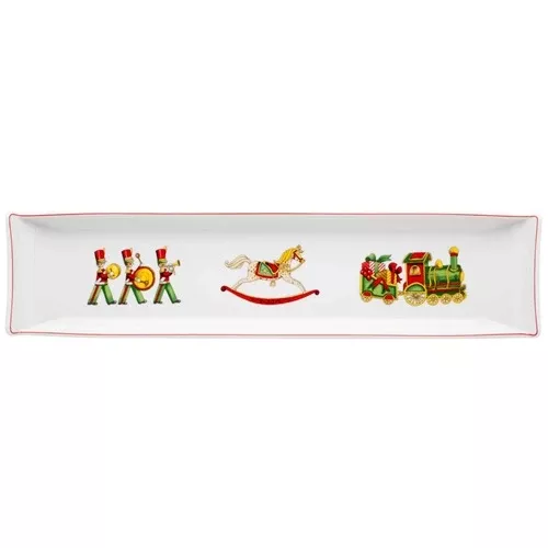 Christmas Magic Large Deep Rectangular Tray, 20"by Vista Alegre