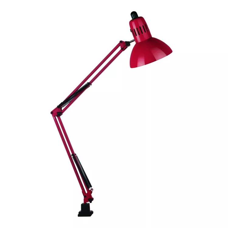 Clamp-On Swing Arm Lamp Red Type A 100W - Lite Source