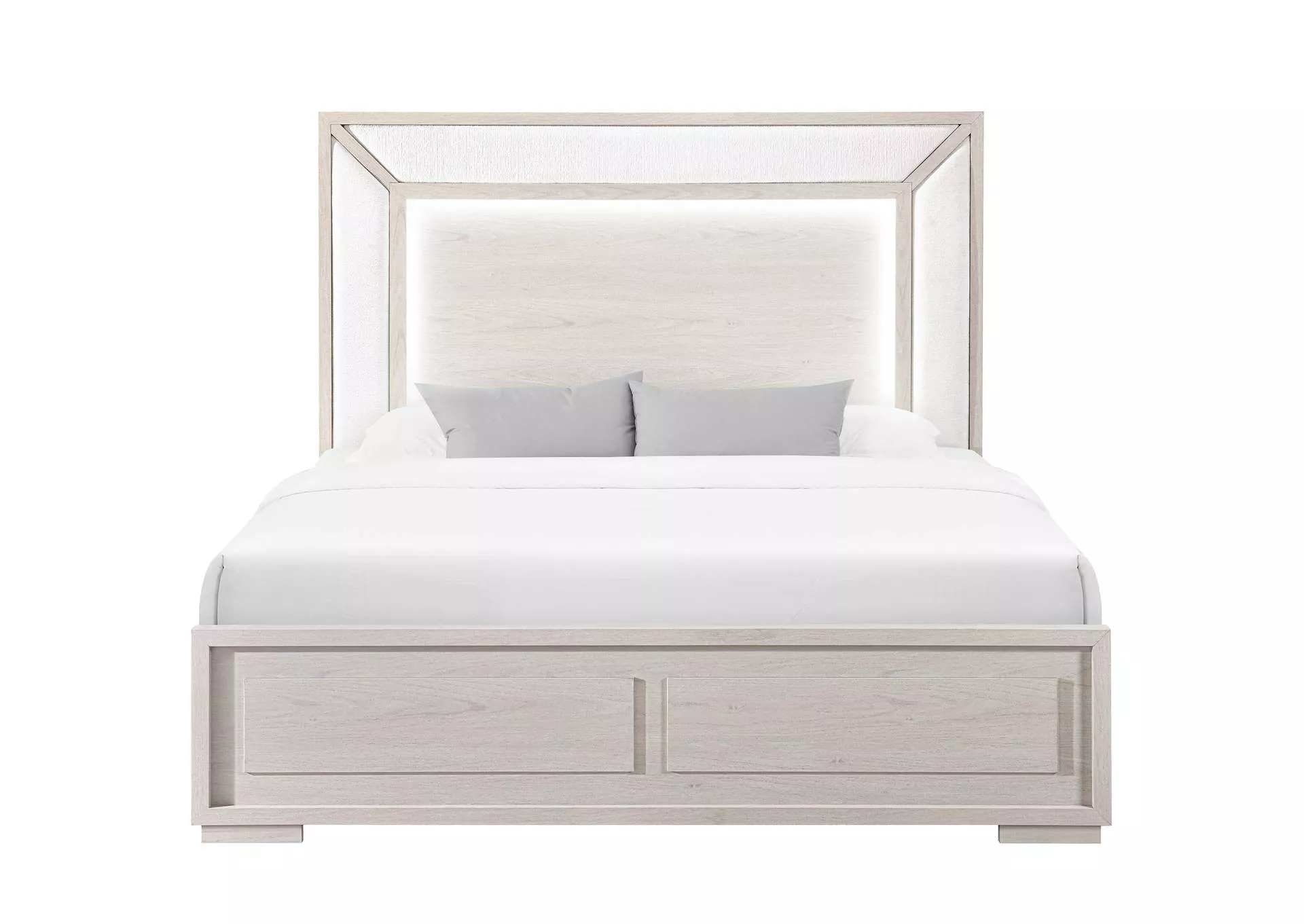 CLARA BEIGE FULL BED WITH LED