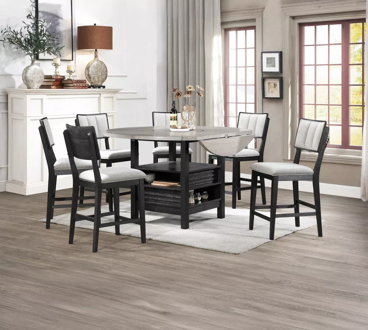 CLINE COUNTER HEIGHT TABLE TOP-LIGHT GREY