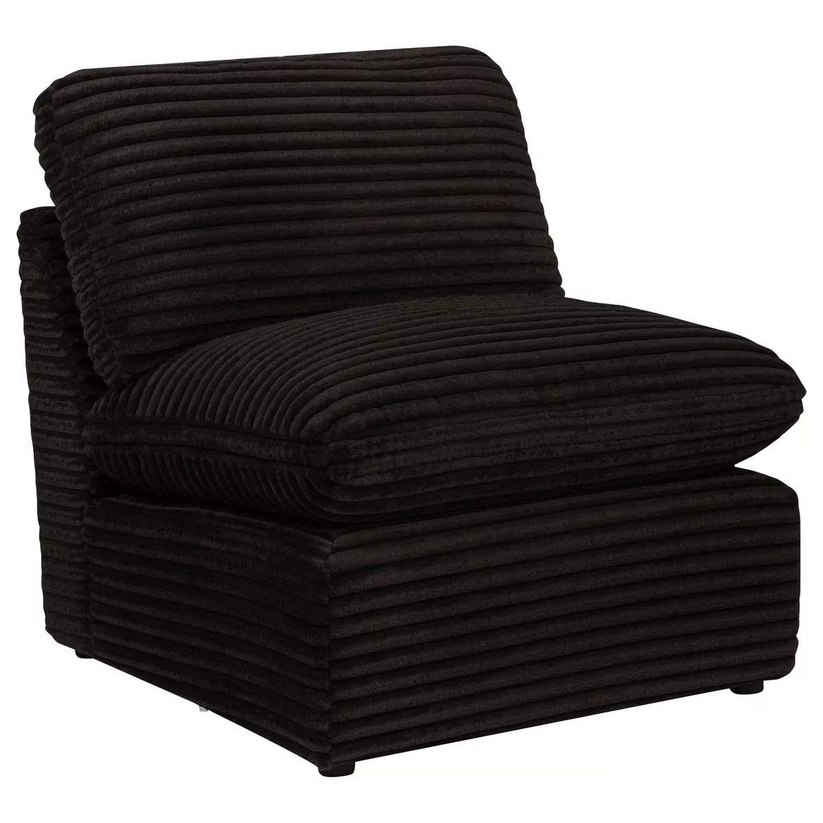 Collins Modular Armless Chair Chocolate Brown