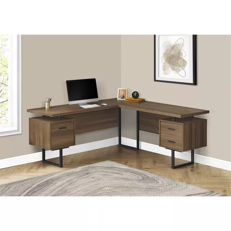 Corner L Shape Computer Desk Modern Office Workstation