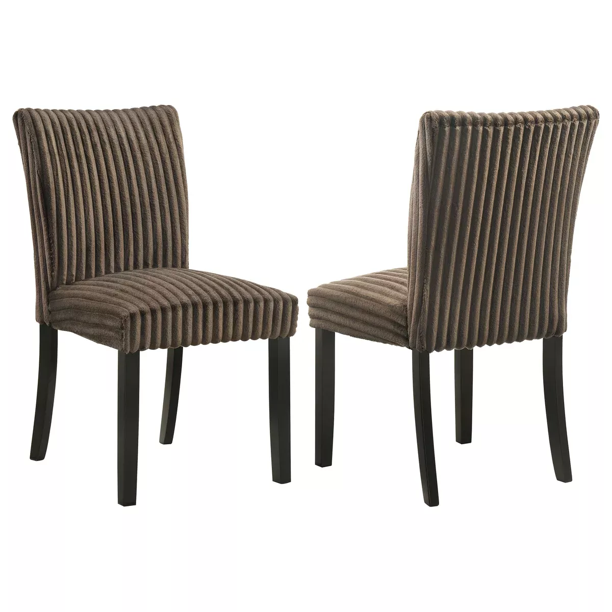 Dermott Upholstered Parson Dining Side Chair Chocolate (Set of 2)