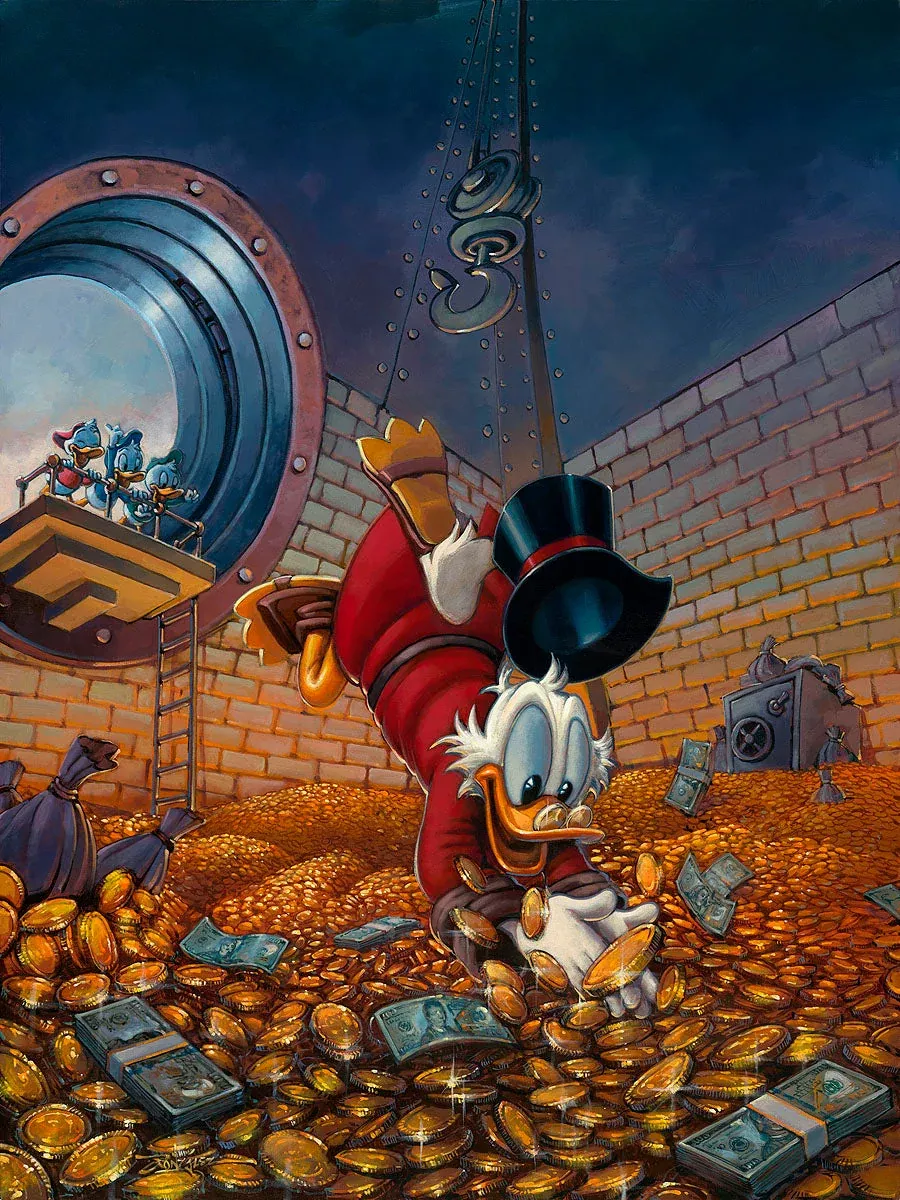 Disney Fine Art - Diving in Gold