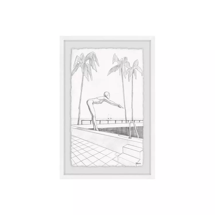 Dive Framed Painting Print