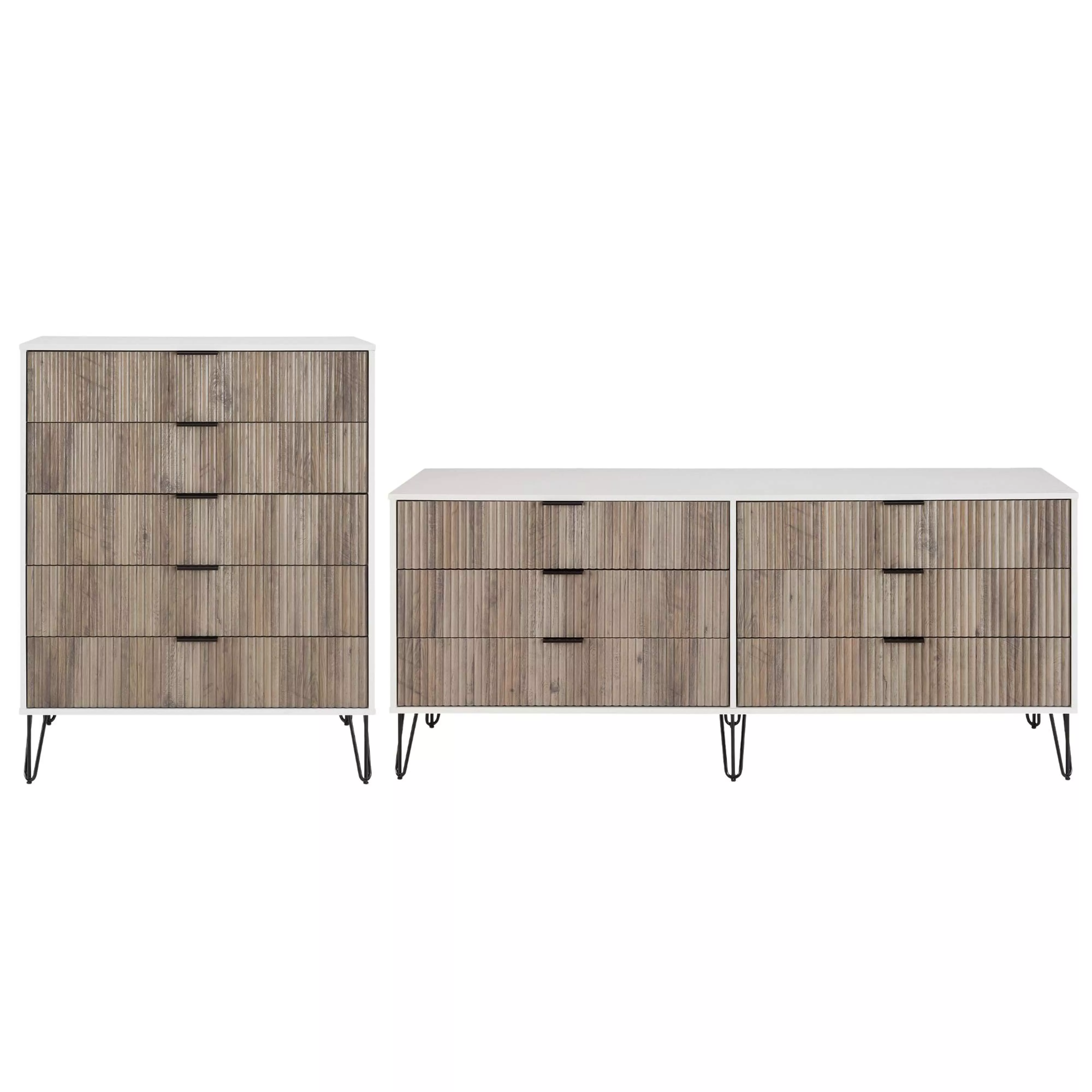 Dumbo Bedroom Set in White and Gray