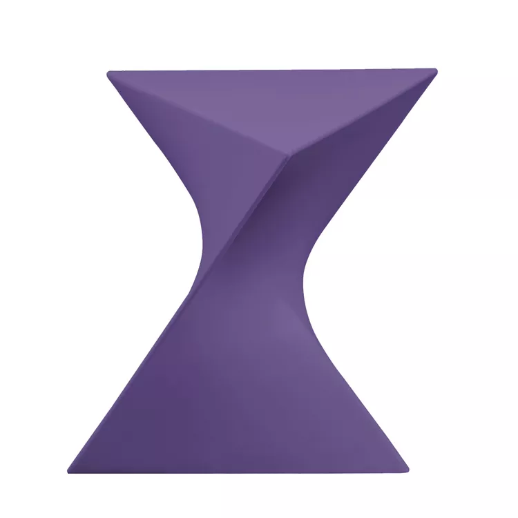 Dynamic ABS Plastic Side Table and Stool - LeisureMod