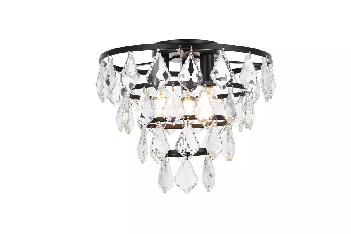 Elegant Lighting Flush Mount Light 1101F12BK