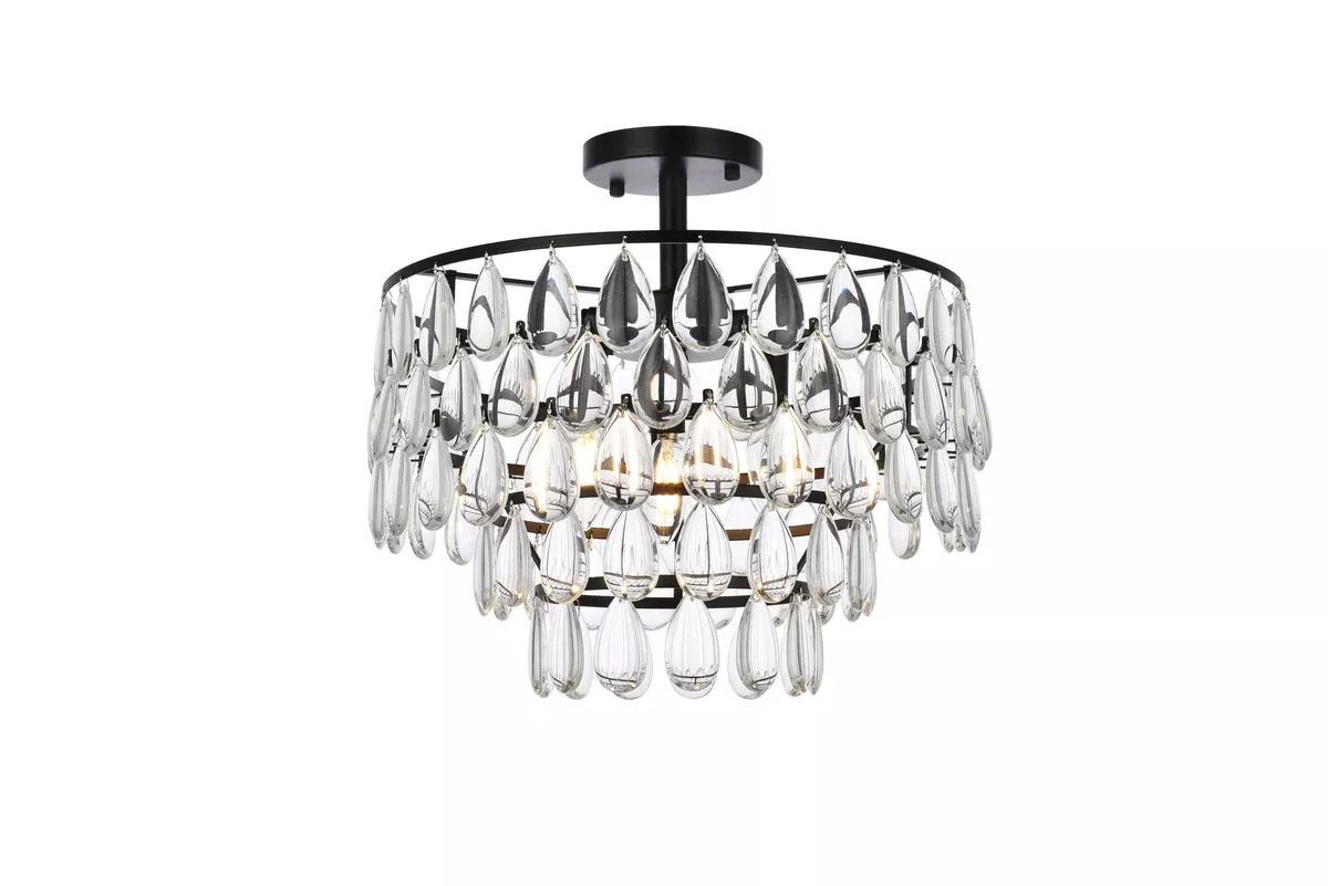 Elegant Lighting Flush Mount Light 1103F16BK