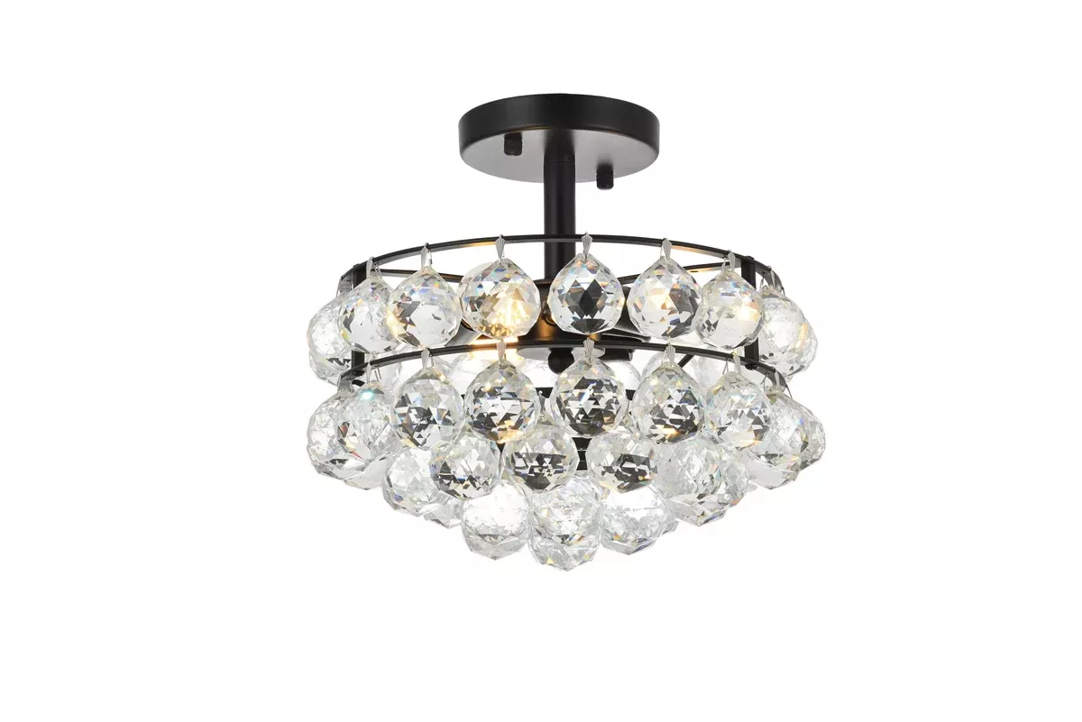 Elegant Lighting Flush Mount Light 1107F12BK