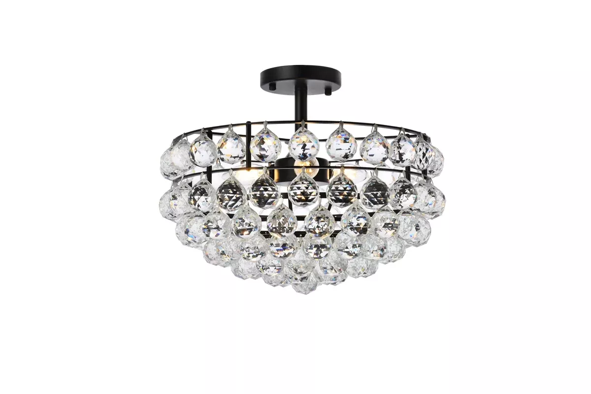Elegant Lighting Flush Mount Light 1107F16BK