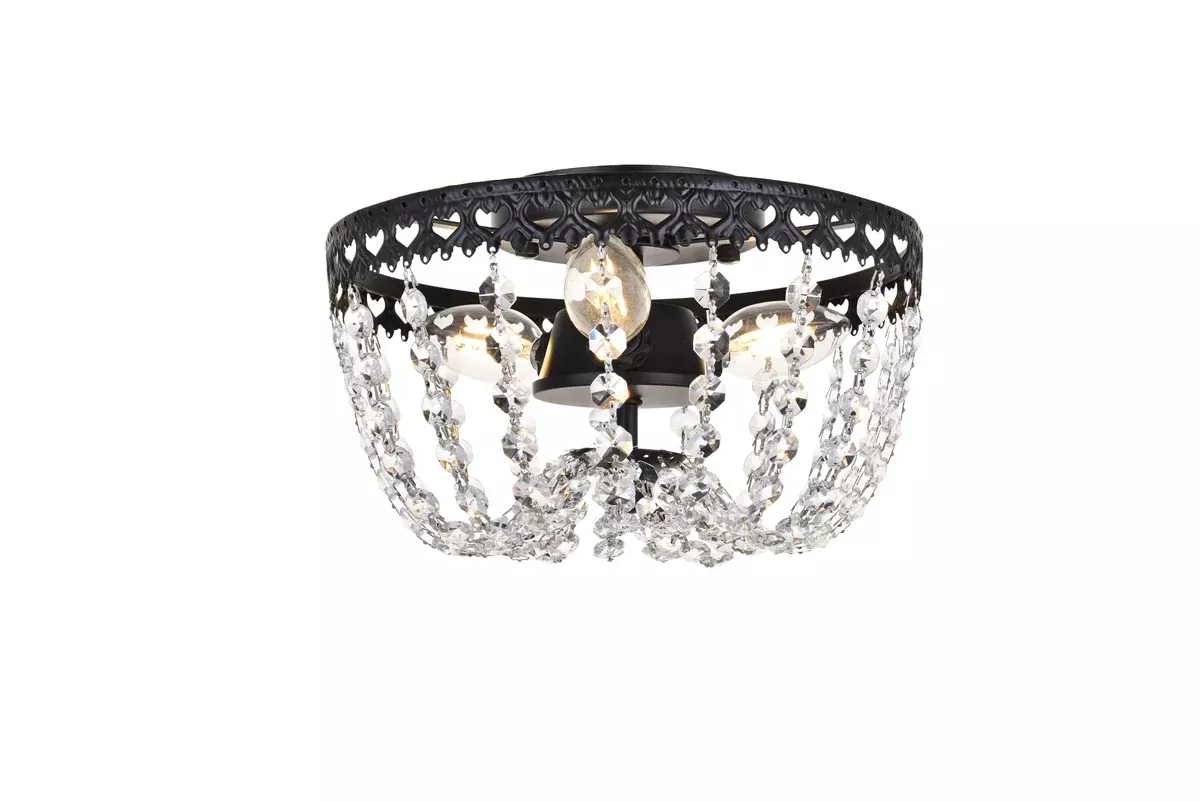 Elegant Lighting Flush Mount Light 1112F10BK