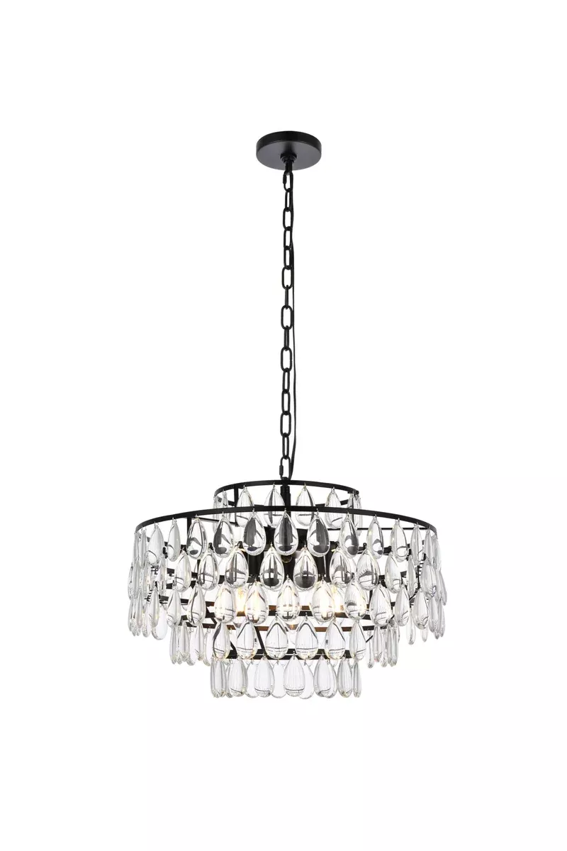 Elegant Lighting Pendant Light 1102D20BK