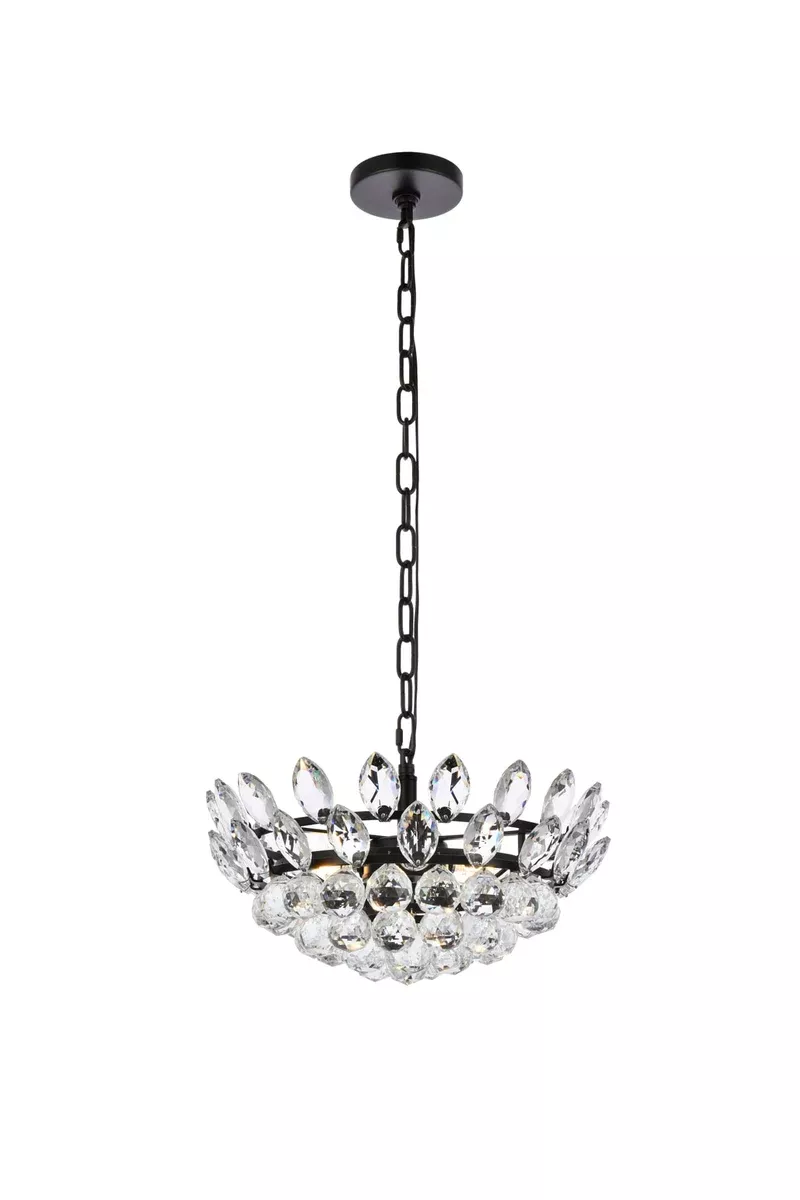 Elegant Lighting Pendant Light 1104D16BK