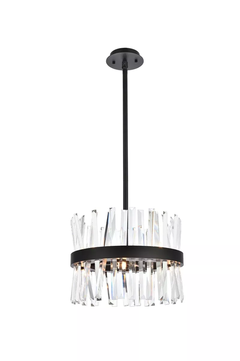 Elegant Lighting Pendant Light 6200D16BK