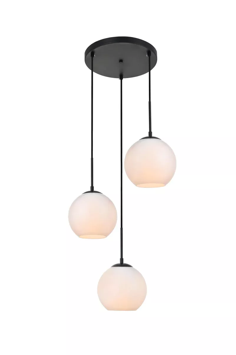 Elegant Lighting Pendant Light LD2209BK