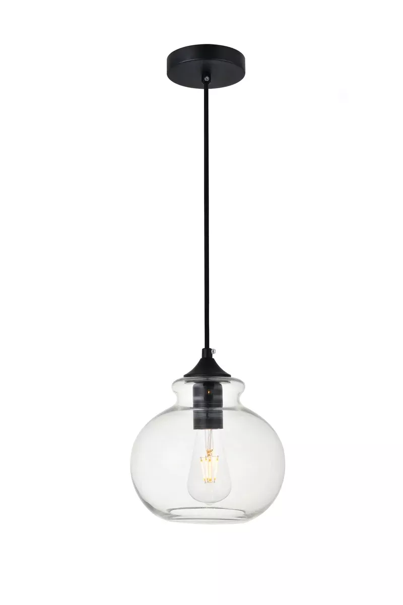 Elegant Lighting Pendant Light LD2245BK