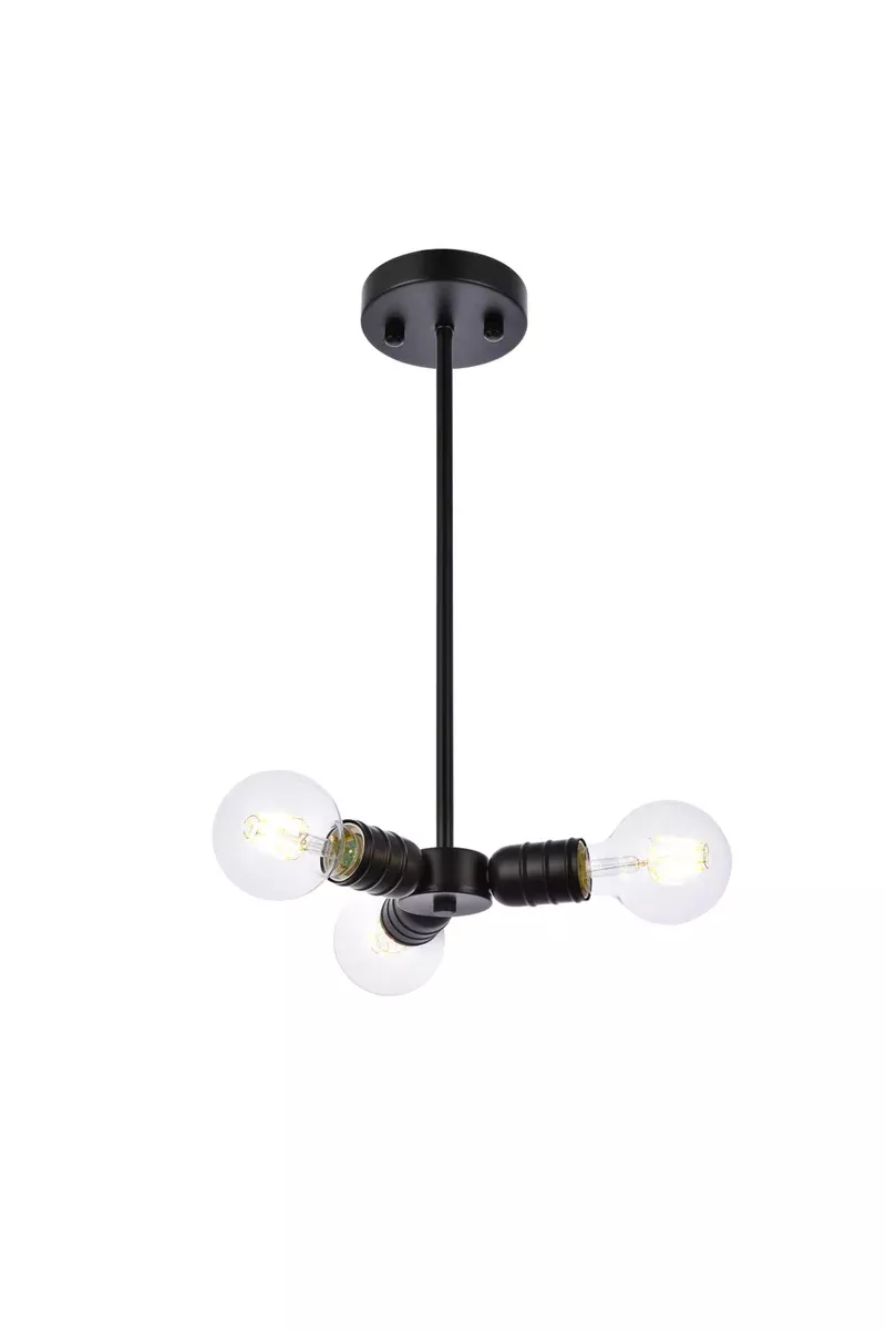 Elegant Lighting Pendant Light LD2337BK