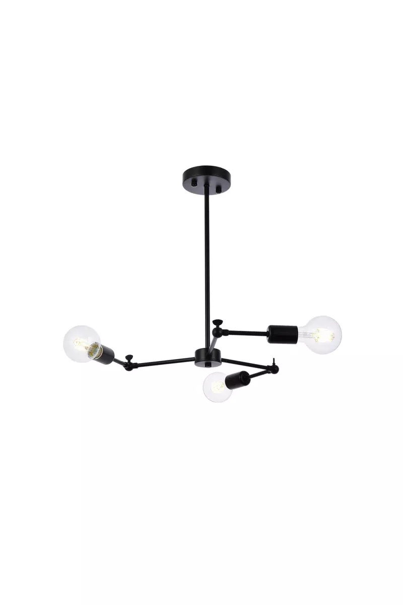 Elegant Lighting Pendant Light LD2340BK
