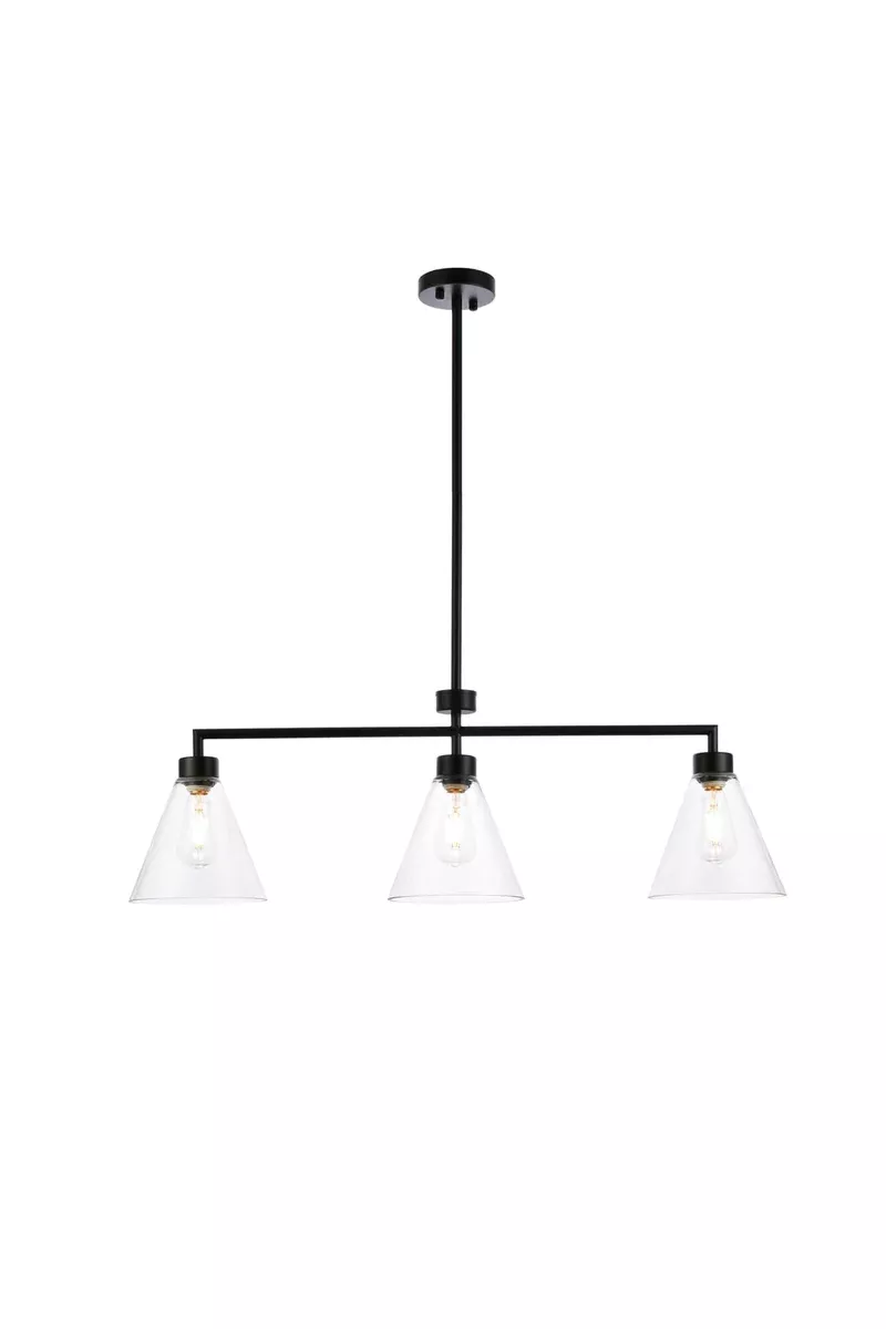 Elegant Lighting Pendant Light LD2502BK