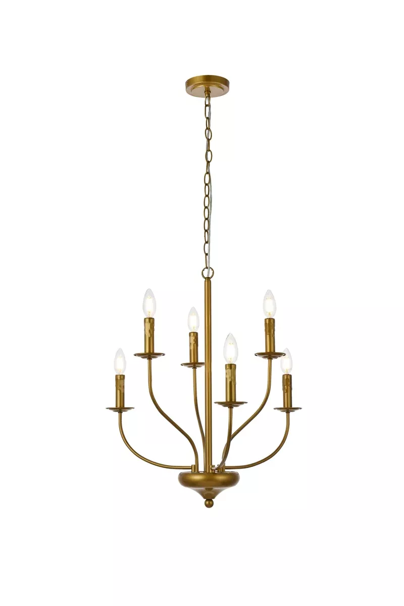 Elegant Lighting Pendant Light LD7046D24BR