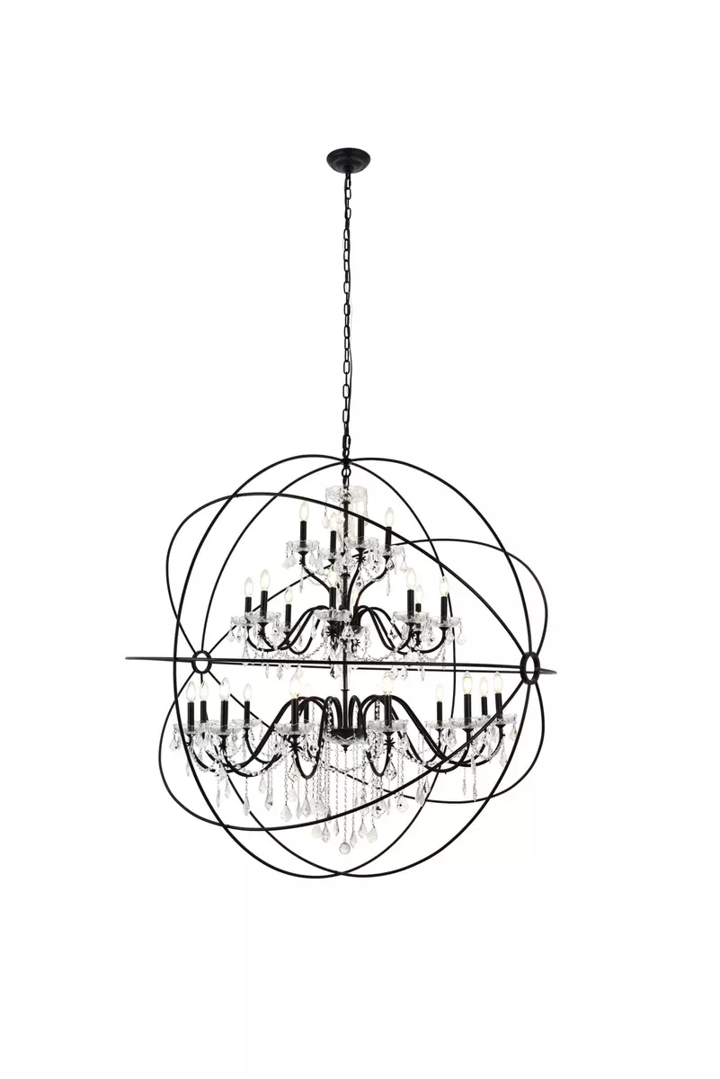 Elegant Lighting Pendant Light LD8801D60BK