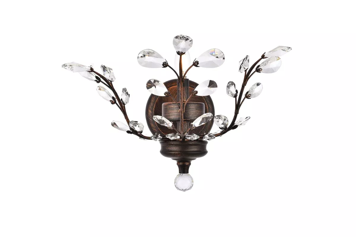 Elegant Lighting Wall Sconce Elegant Cut V2011W16DB/EC