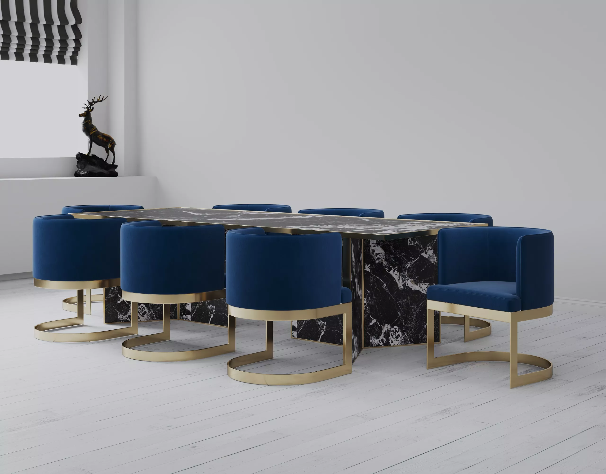 Element Blue Dining Arm Chair