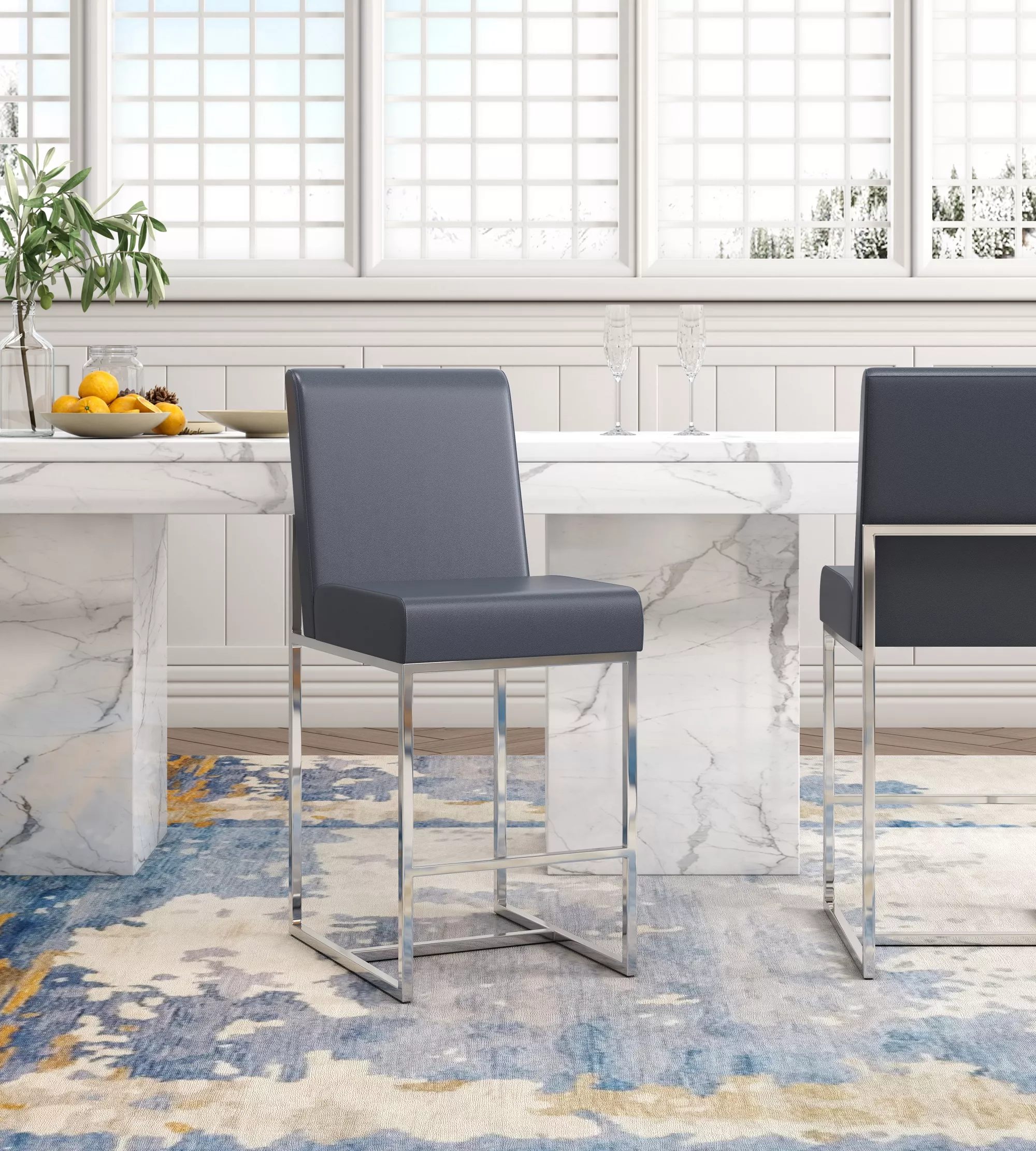 Element Gray Bar Stools (Set of 2)