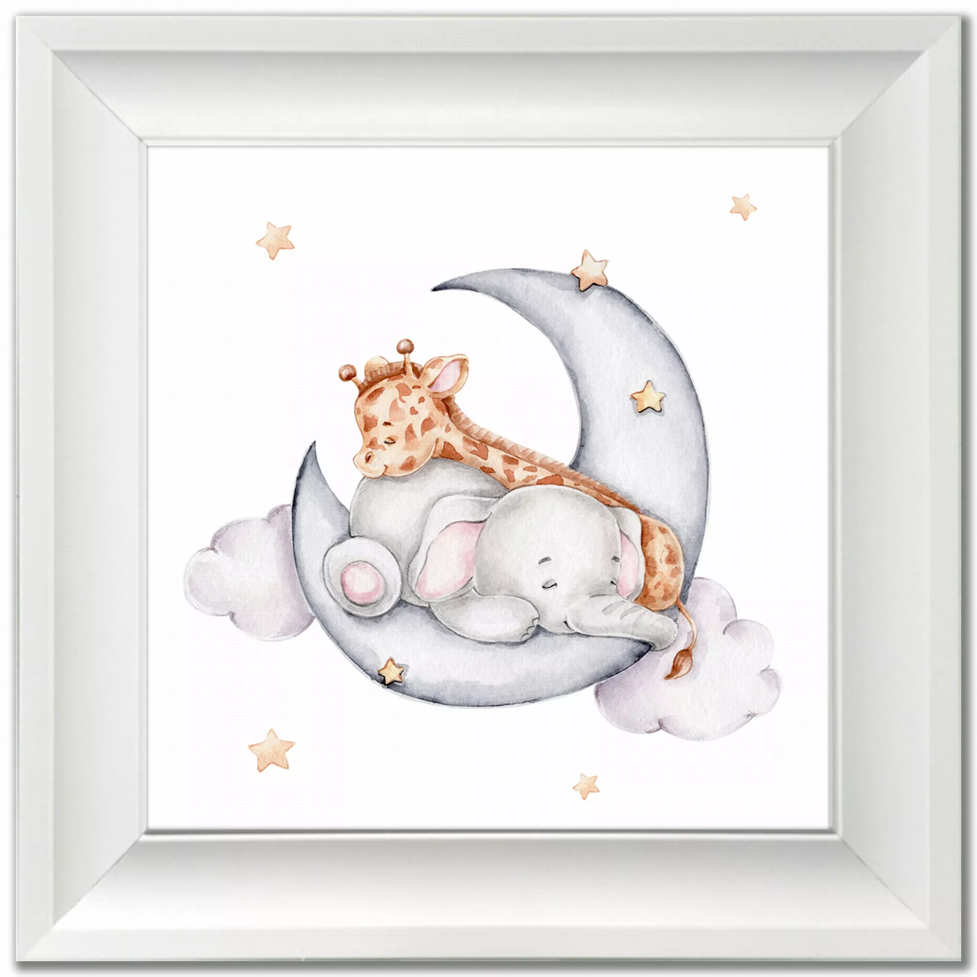 Elephant And Giraffe On Moon