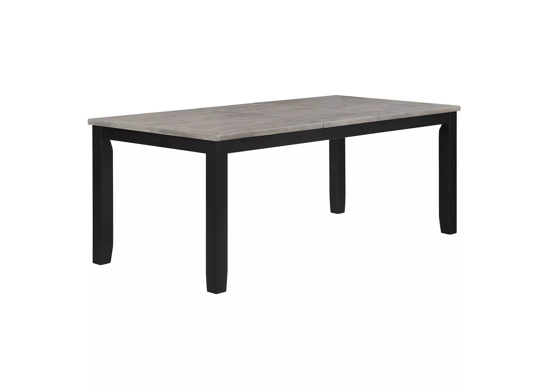 Elodie Rectangular 78-inch Extension Leaf Dining Table Grey and Black