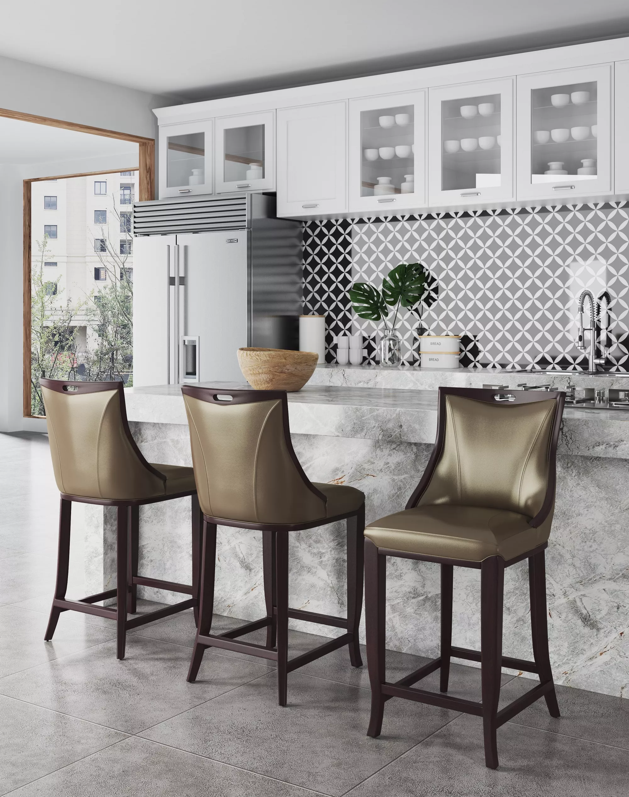 Emperor Bronze Bar Stool