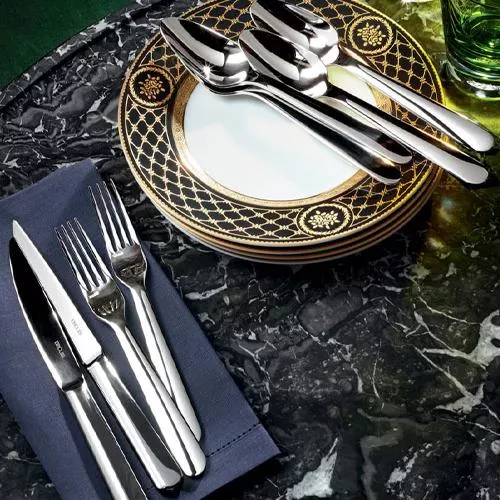 Equilibre Silverplated 9.5" Table Knife with Solid Handle by Ercuis