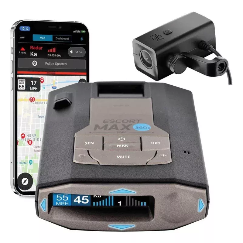 Escort Max 360C Radar Detector + M1 Full HD Dash Cam Bundle