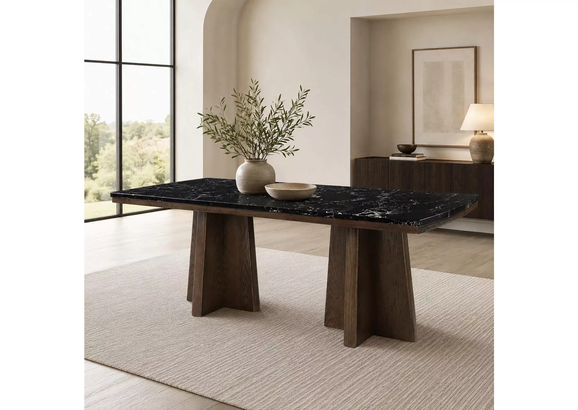 Estella Dining Table with Marble Top