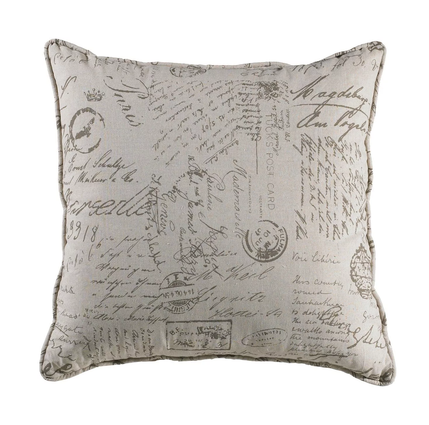 Fairfield Printed Script Euro Sham