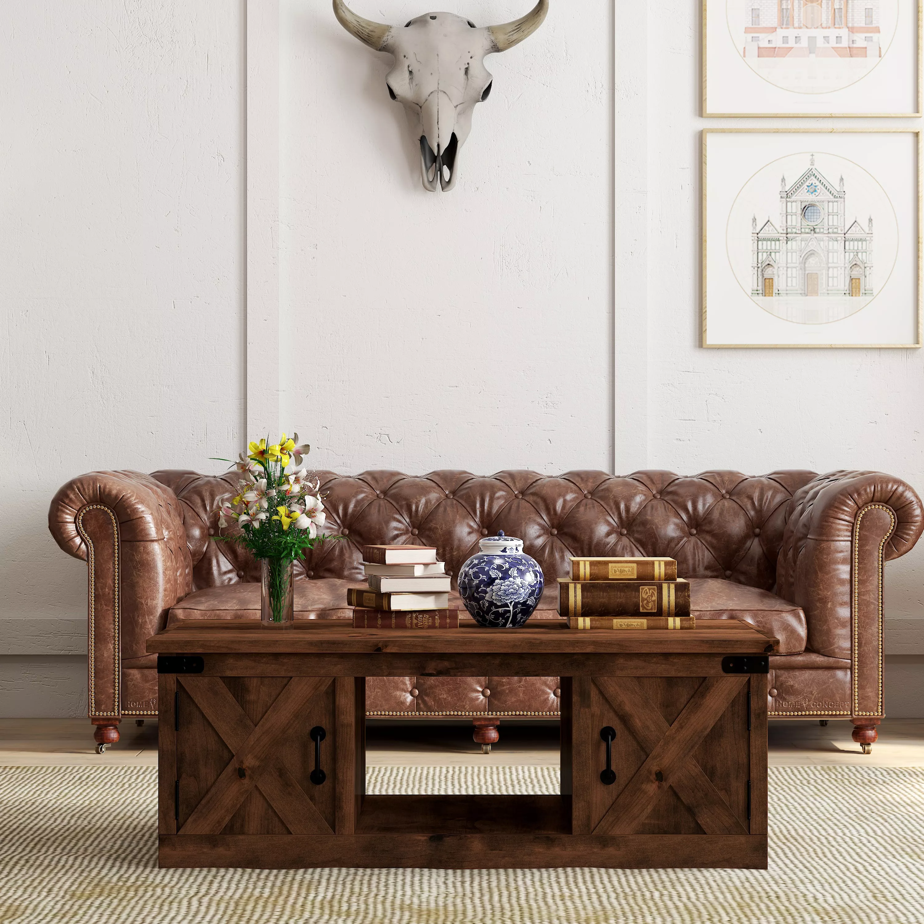 Farmhouse 48 inch Coffee Table