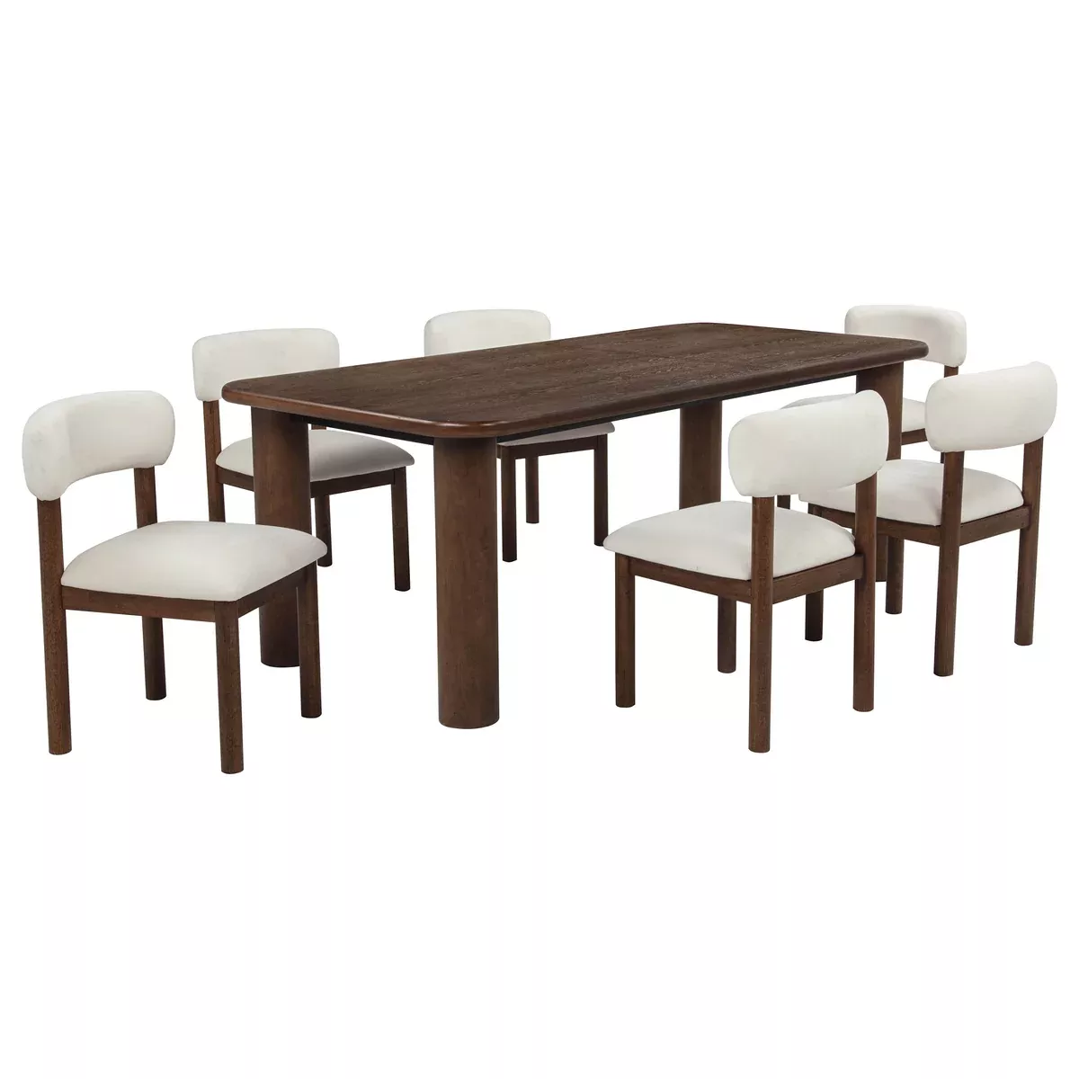 Faulkner 7-piece 84-inch Extension Dining Set Cream