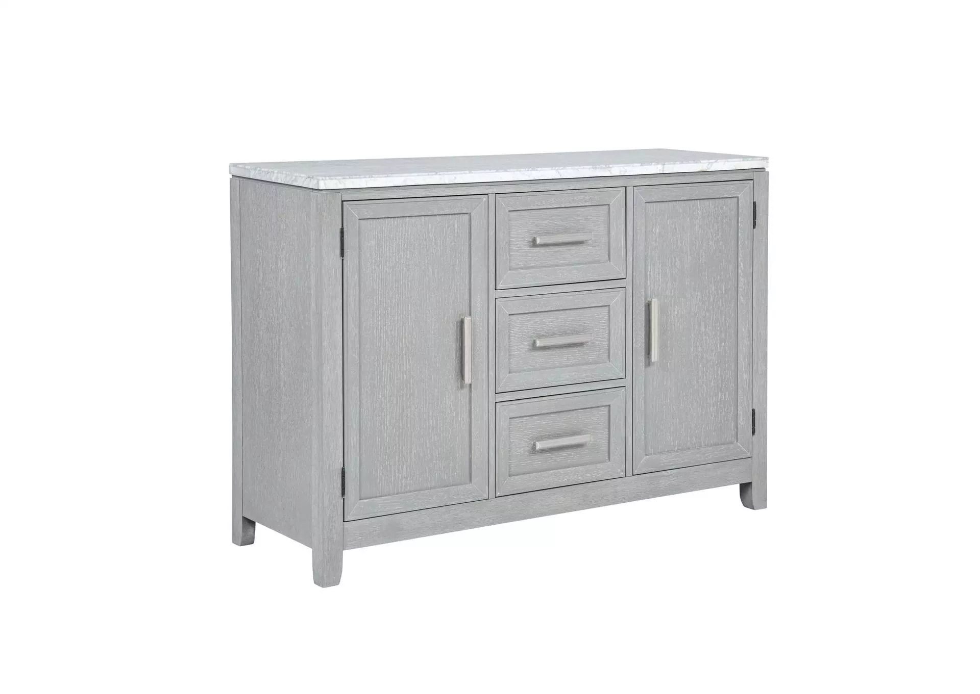 FIONA MARBLE TOP DINING BUFFET - SERVER - MIST GRAY
