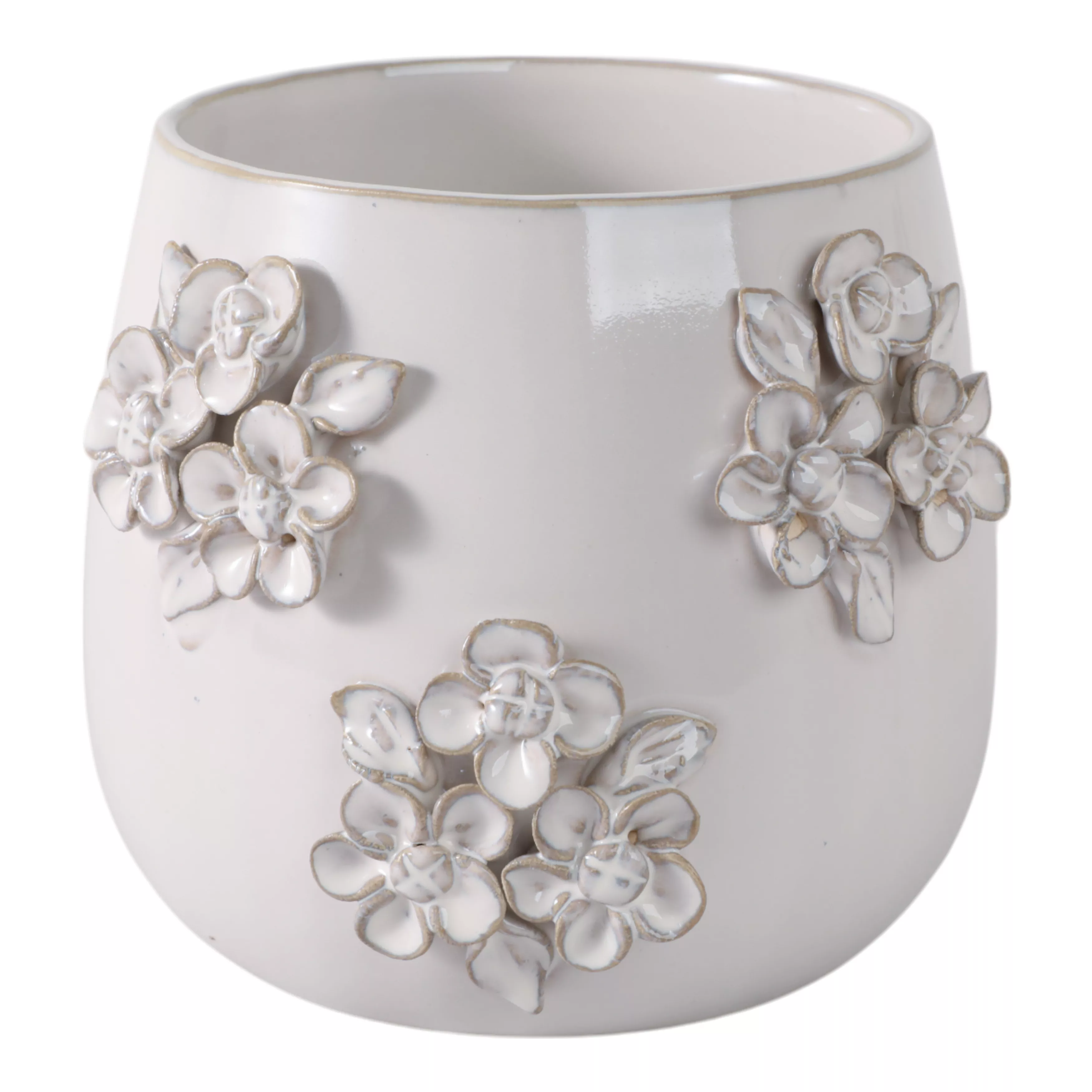 Flower Bunches Planter, Ivory