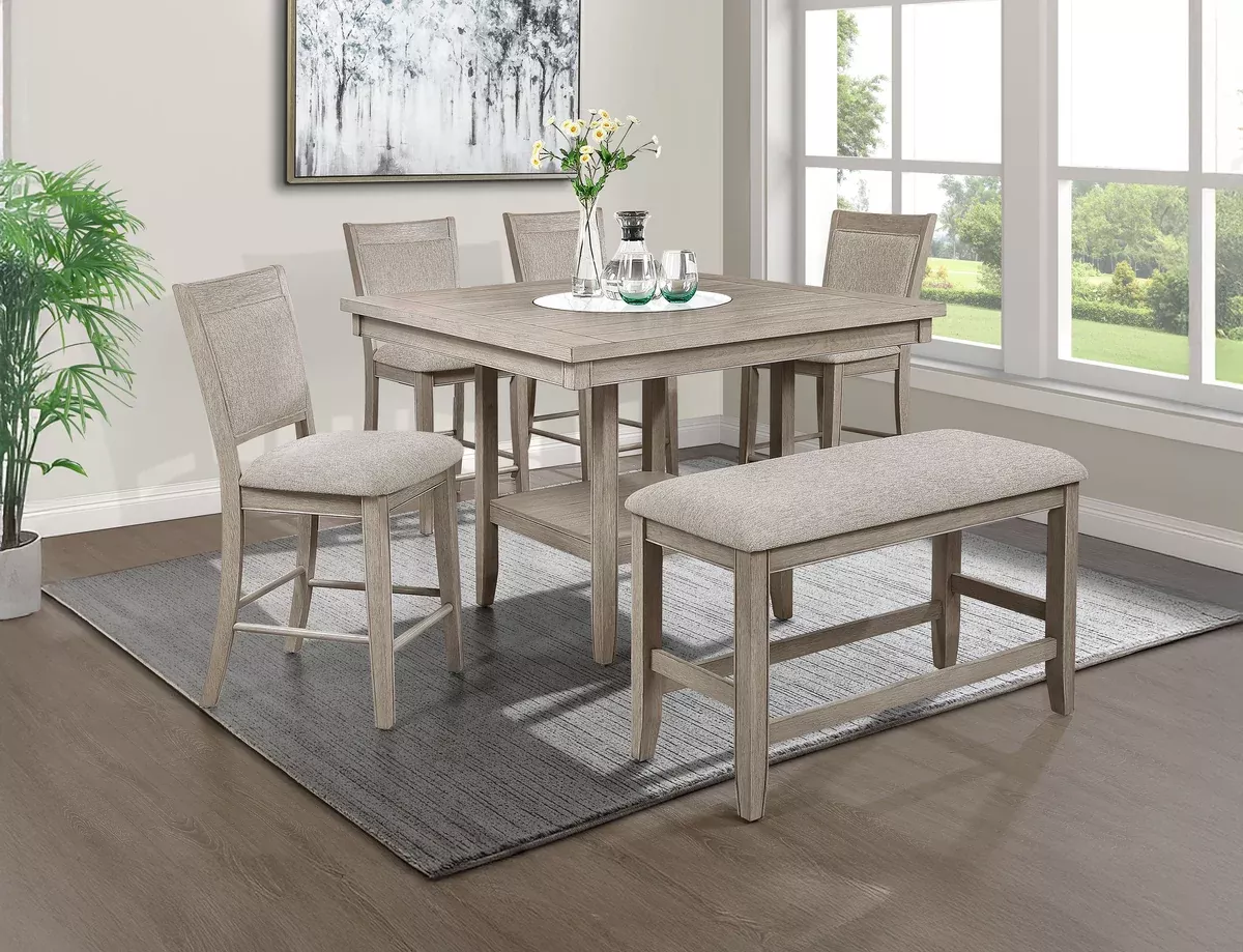 FULTON COUNTER HEIGHT BENCH WHITE OAK