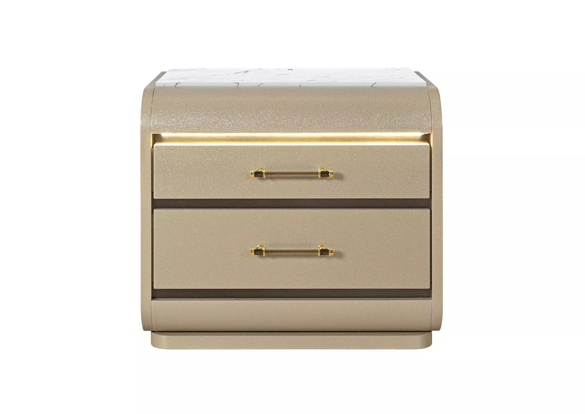 GENESIS GOLD NIGHTSTAND WITH LED