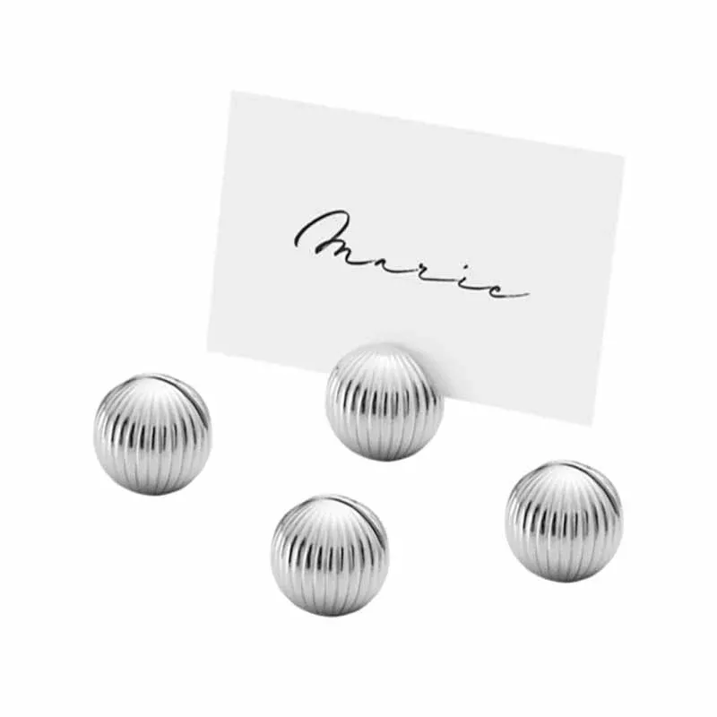 Georg Jensen Bernadotte Round Table Card Holders, Set of 4