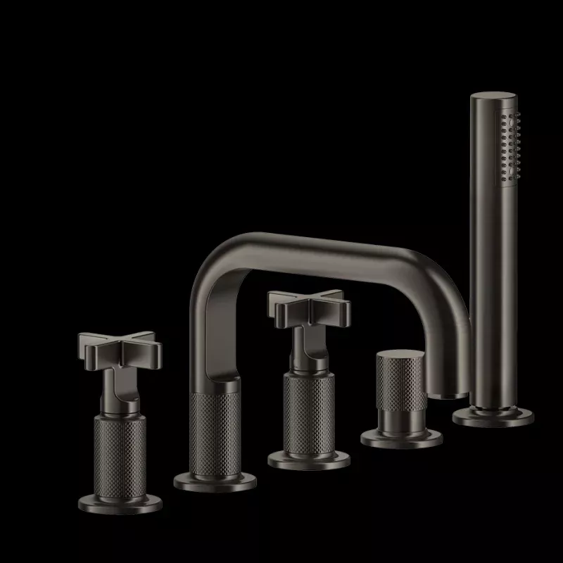 Gessi Inciso + 58140 Deck Mounted Bath Group