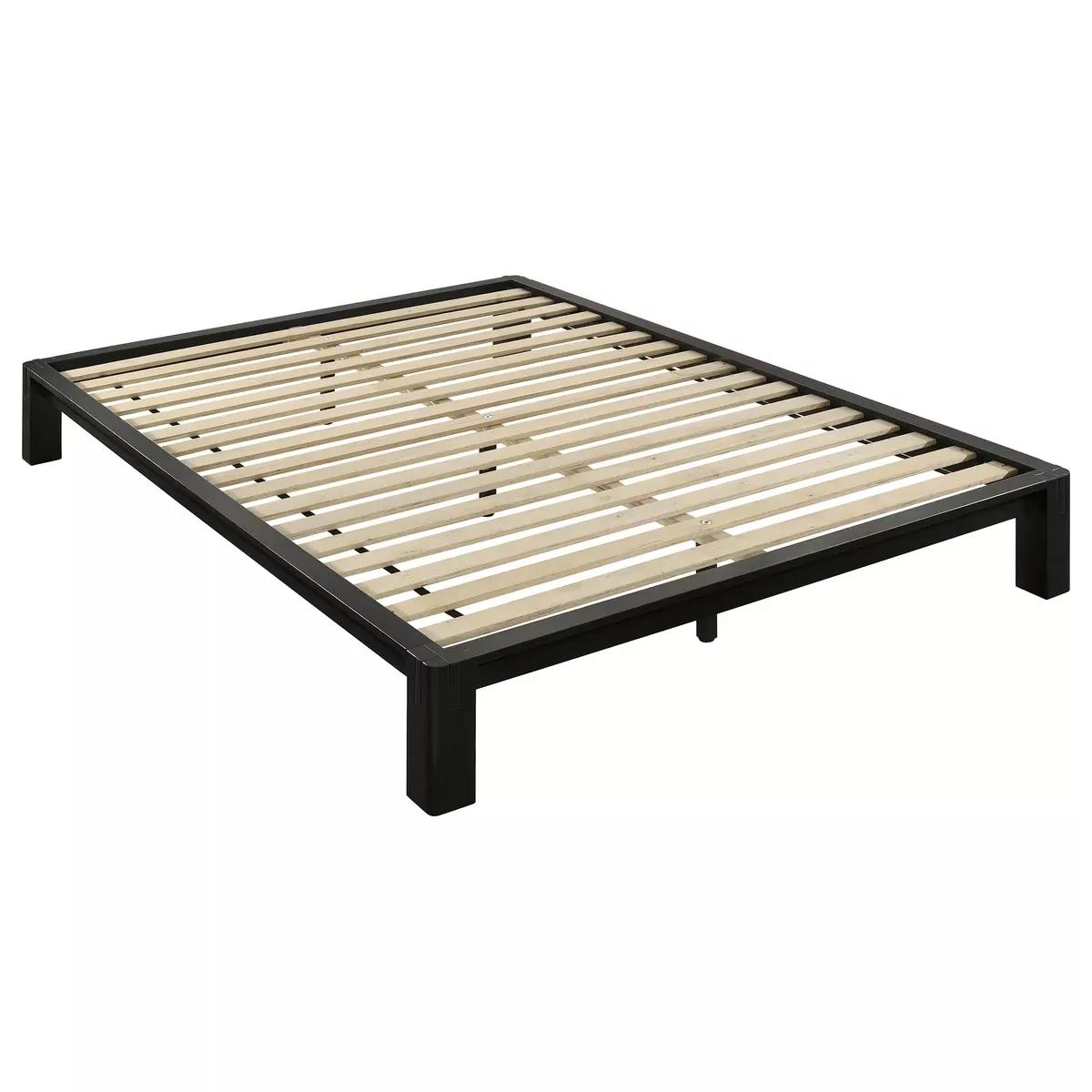 Gislen Full Easy Assembly Wood Platform Bed Black